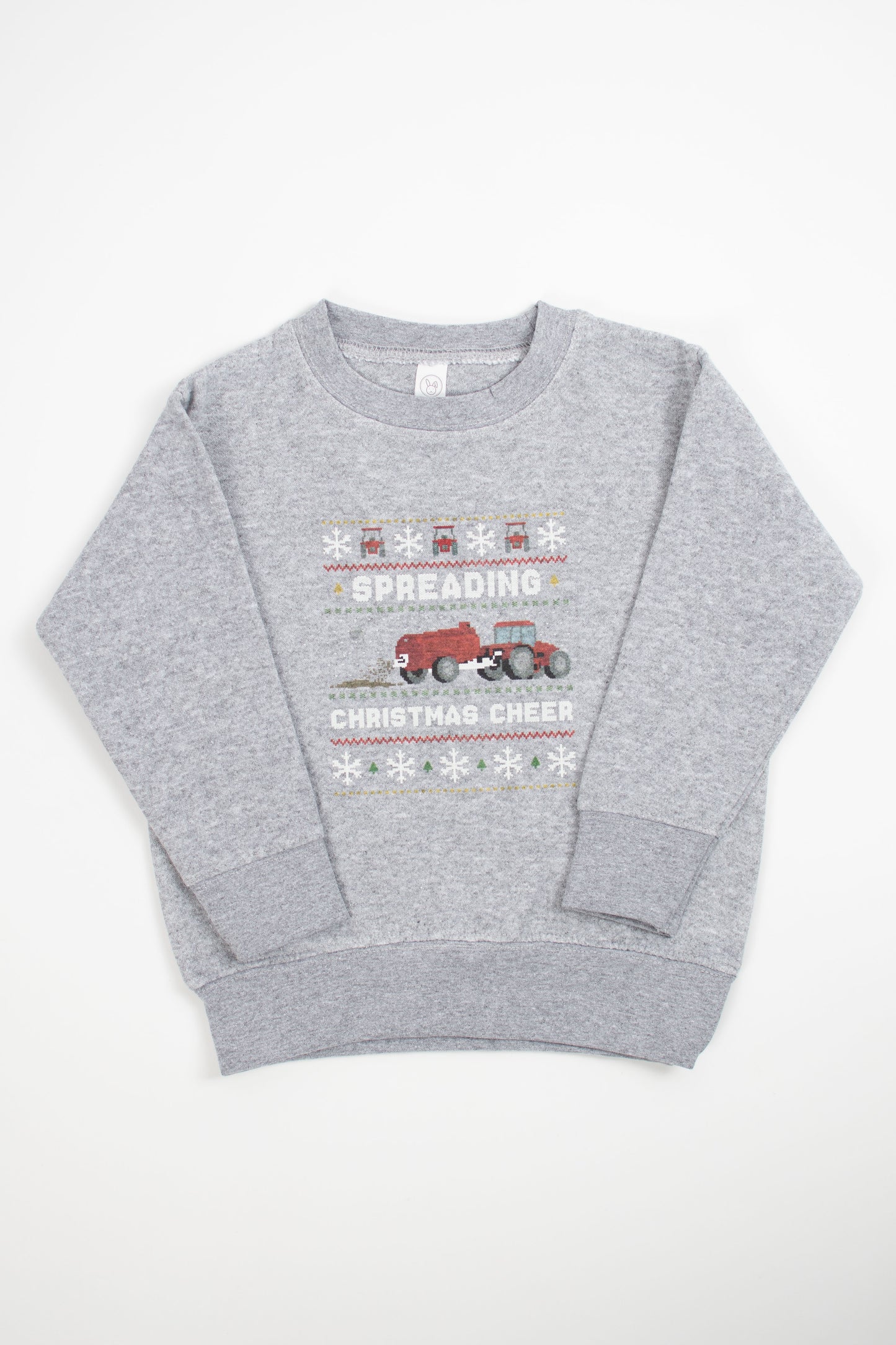 'Spreading Christmas Cheer' Red Tractor Toddler/Youth Crewneck