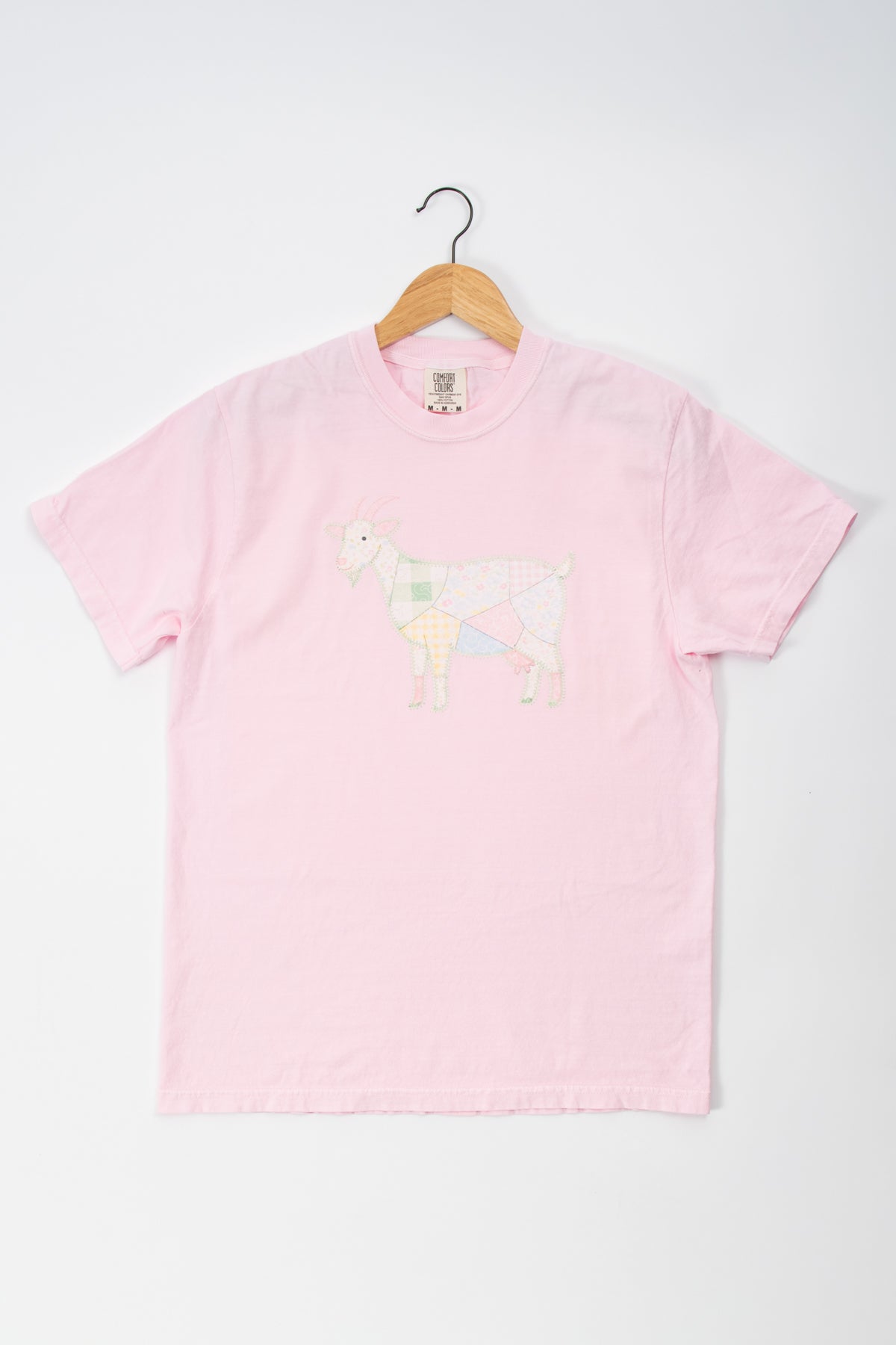 Spring Patchwork Goat Pink Tee