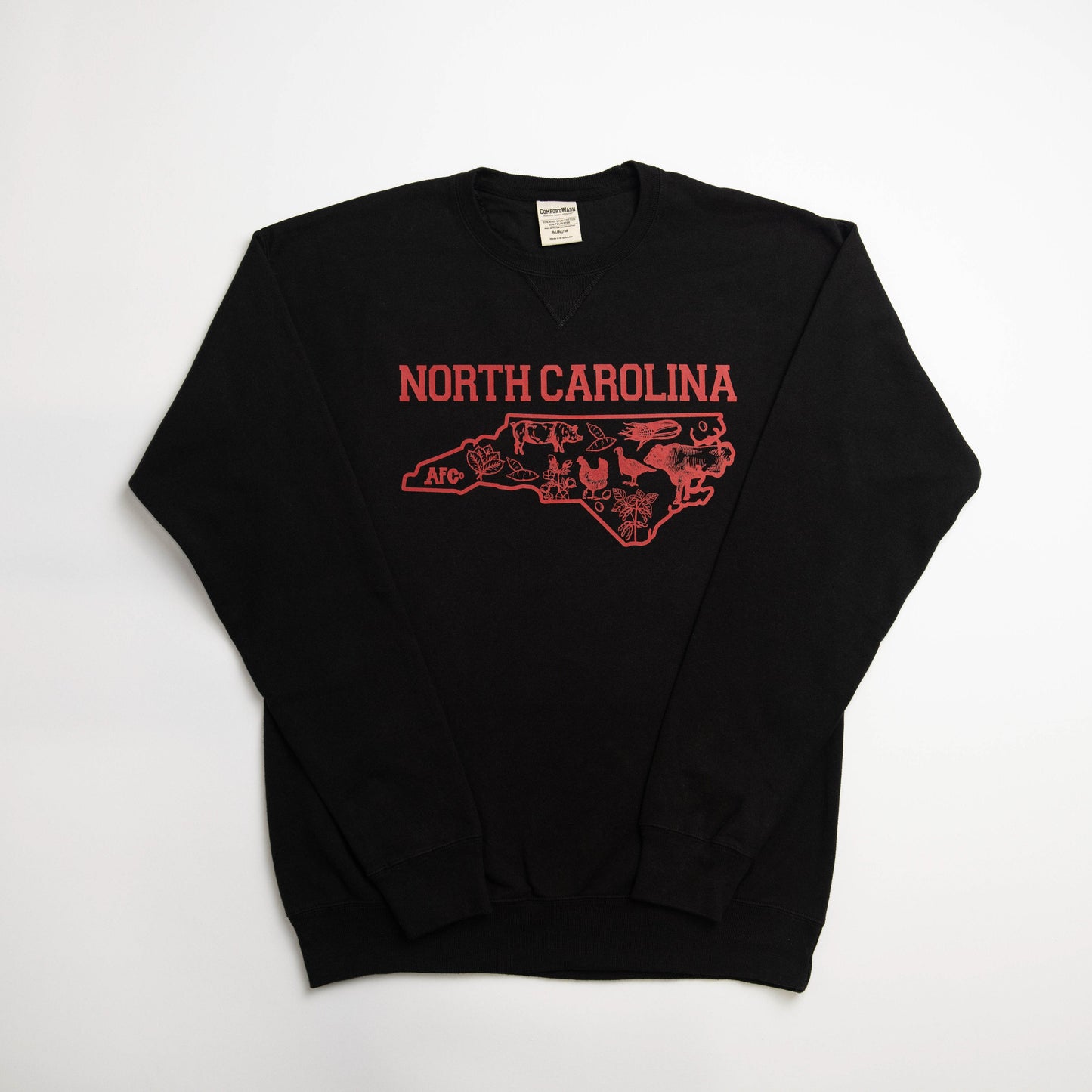 North Carolina - State Agriculture Black Crewneck - American Farm Company