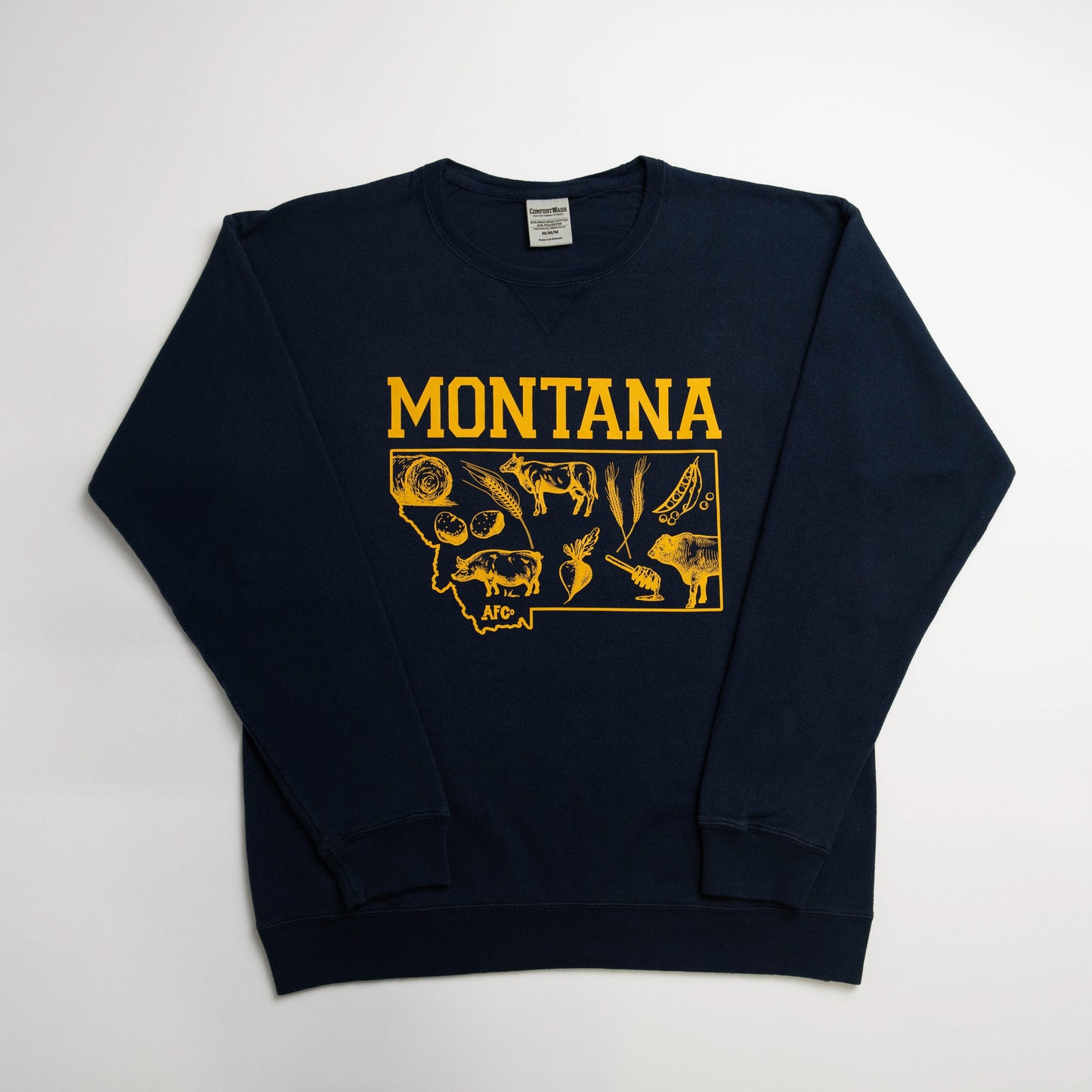 Montana - State Agriculture Navy Crewneck - American Farm Company