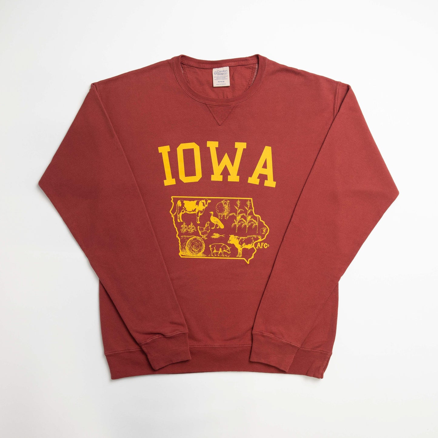 Iowa - State Agriculture Red Crewneck - American Farm Company