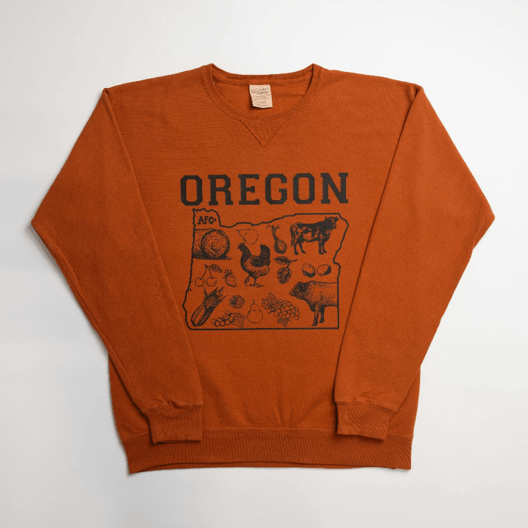 Oregon - State Agriculture Orange Crewneck - American Farm Company