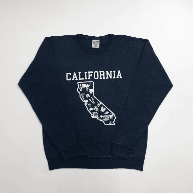 California - State Agriculture Navy Crewneck - American Farm Company