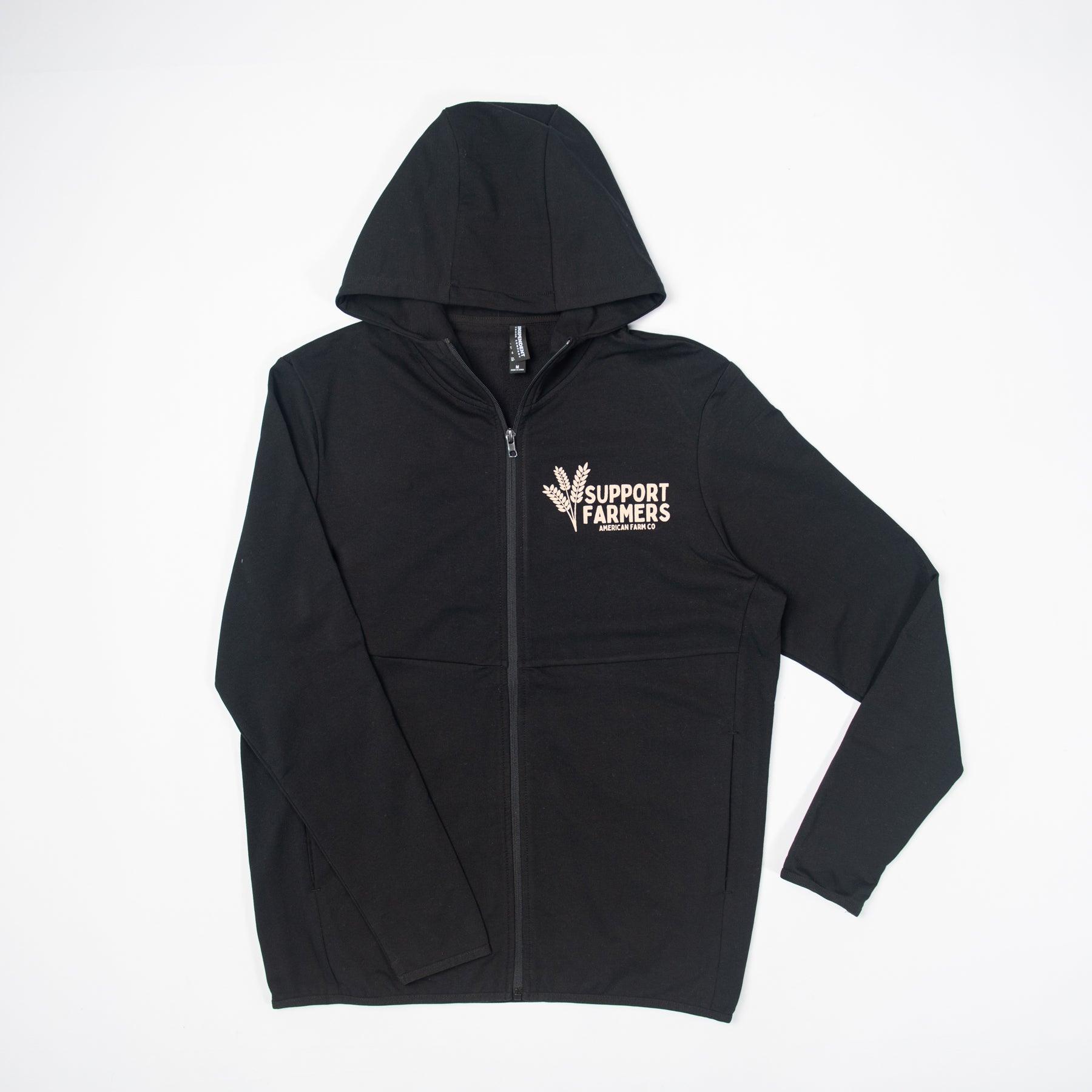 Support Farmers Wheat Performance Full-Zip Hoodie - American Farm Company