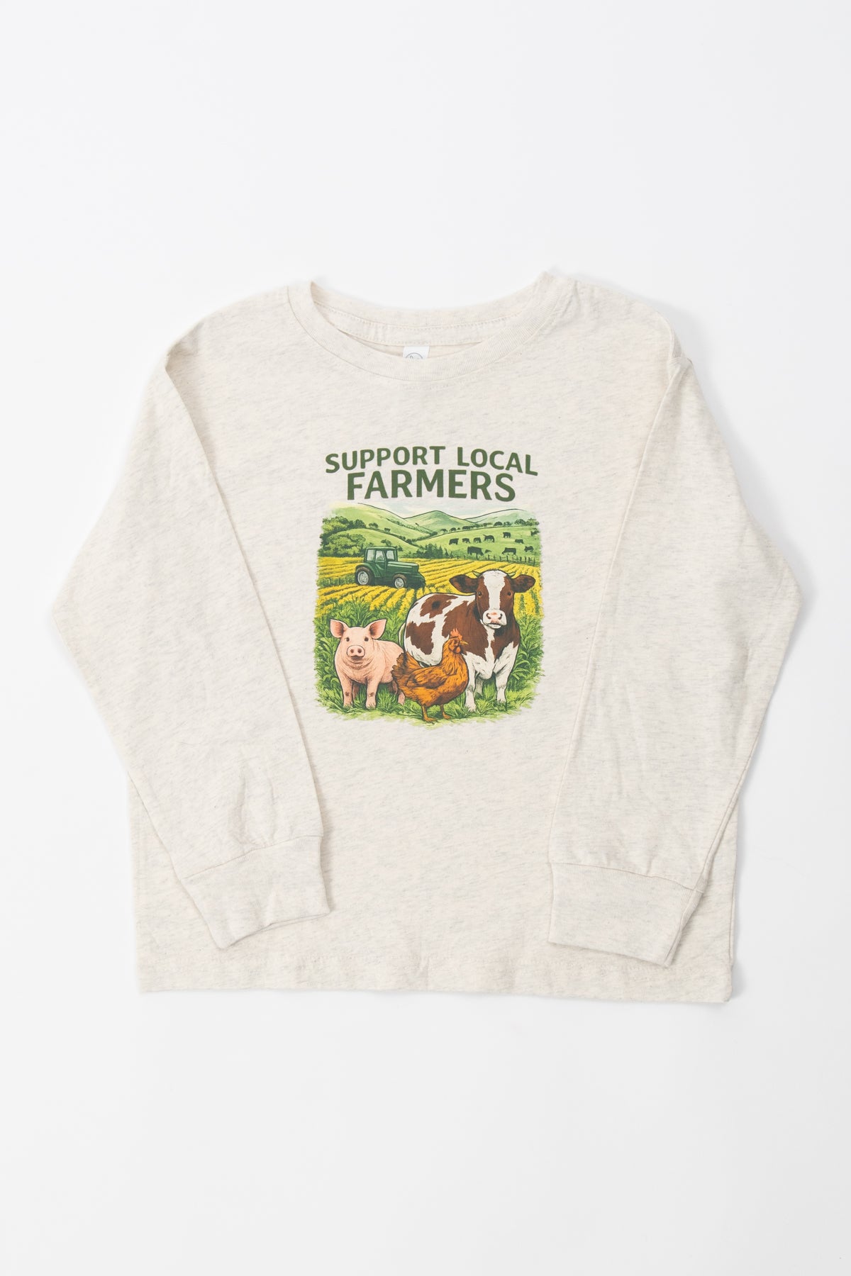 'Support Local Farmers' Toddler/Youth Long Sleeve