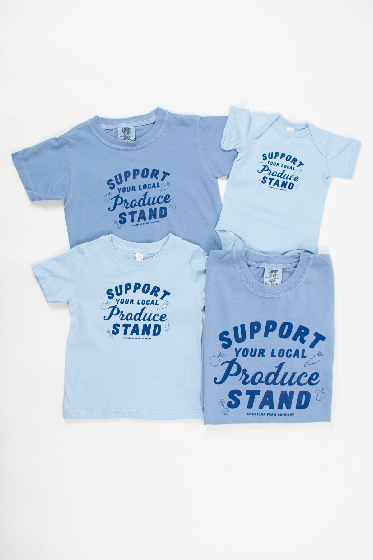 'Support Your Local Produce Stand' Blue Toddler/Youth Tee