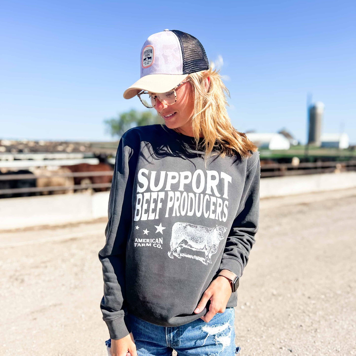 'Support Beef Producers' Crewneck