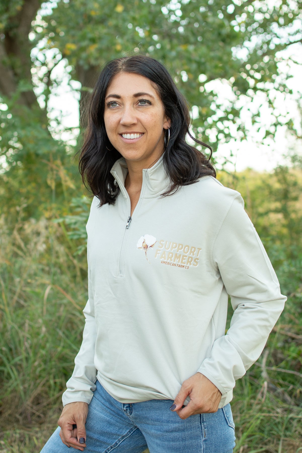 Support Farmers Cotton Performance 1/4 Zip Pullover