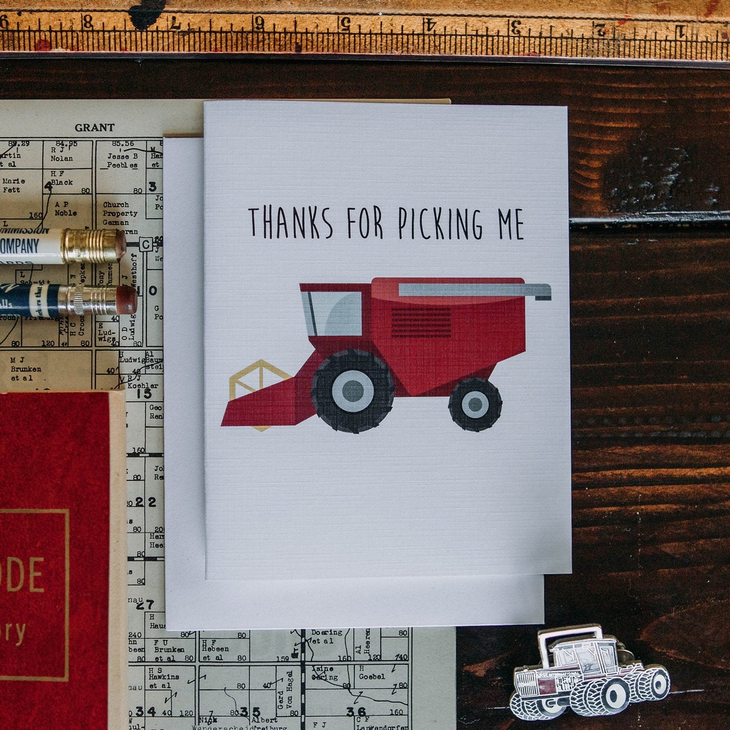 Thanks For Picking Me (Red) - Greeting Card