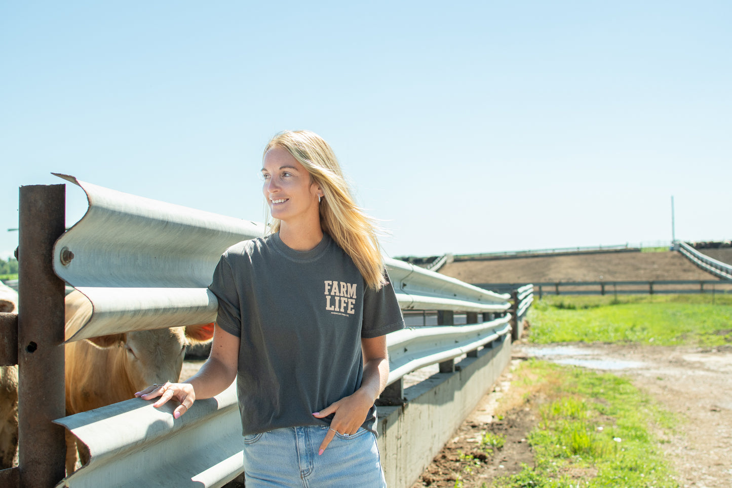 'The Farm Life Schedule' Charcoal Tee