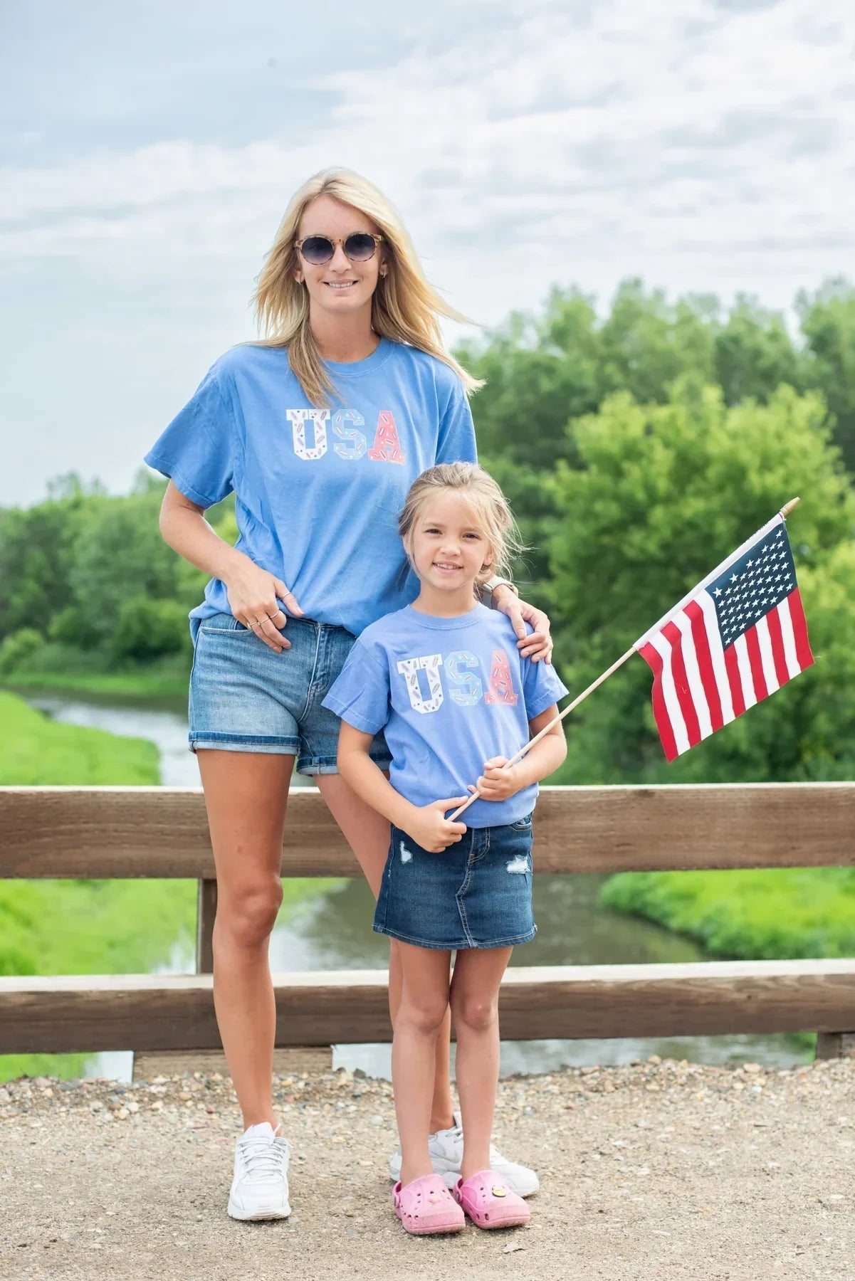 ‘USA’ Corn Toddler/Youth Blue Tee