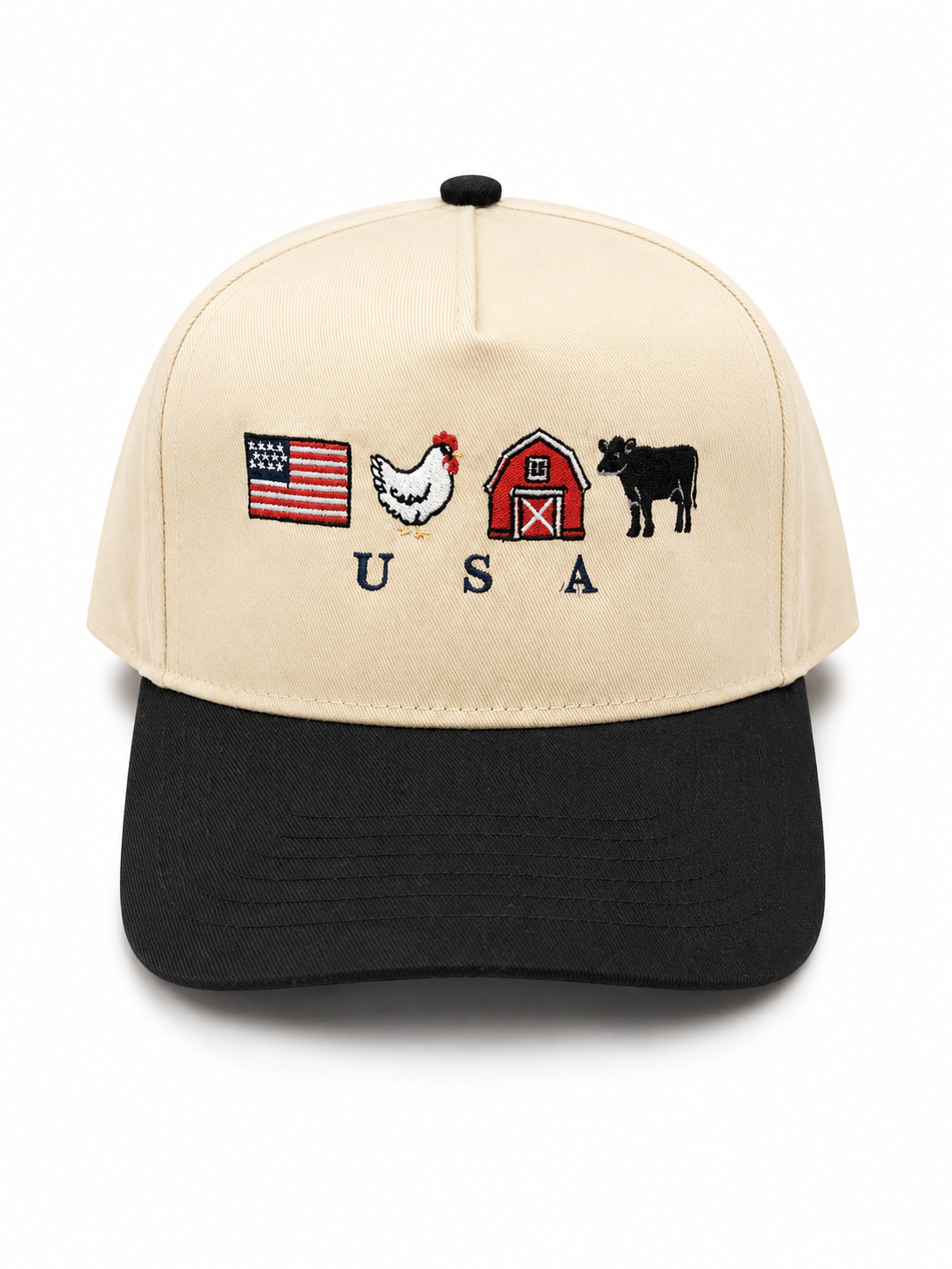 ‘USA’ Farm Life Embroidered Trucker Hat