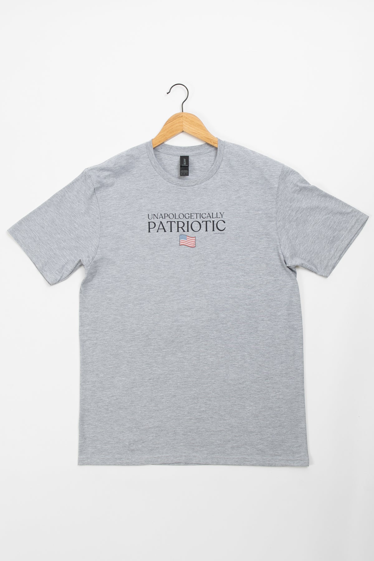 'Unapologetically Patriotic' Grey Tee