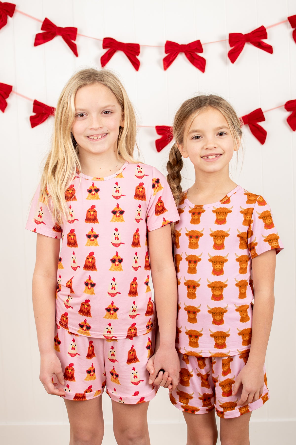 Valentine Chickens Toddler/Youth Bamboo Pajama Set