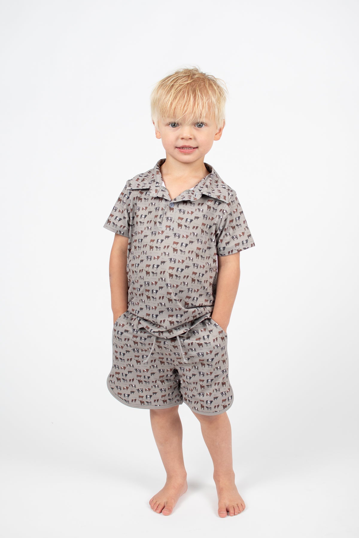 Vintage Cattle Toddler/Youth Swim Trunk