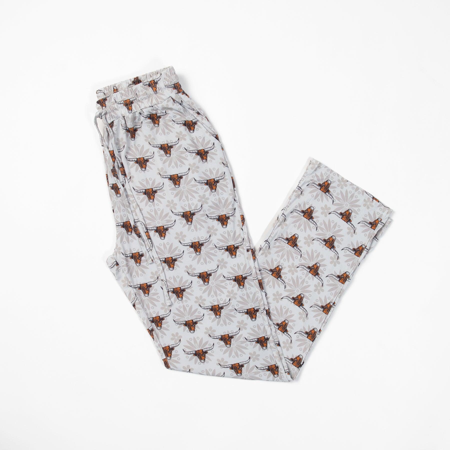 Western Cow Adult Bamboo Pajama Pants - American Farm Company