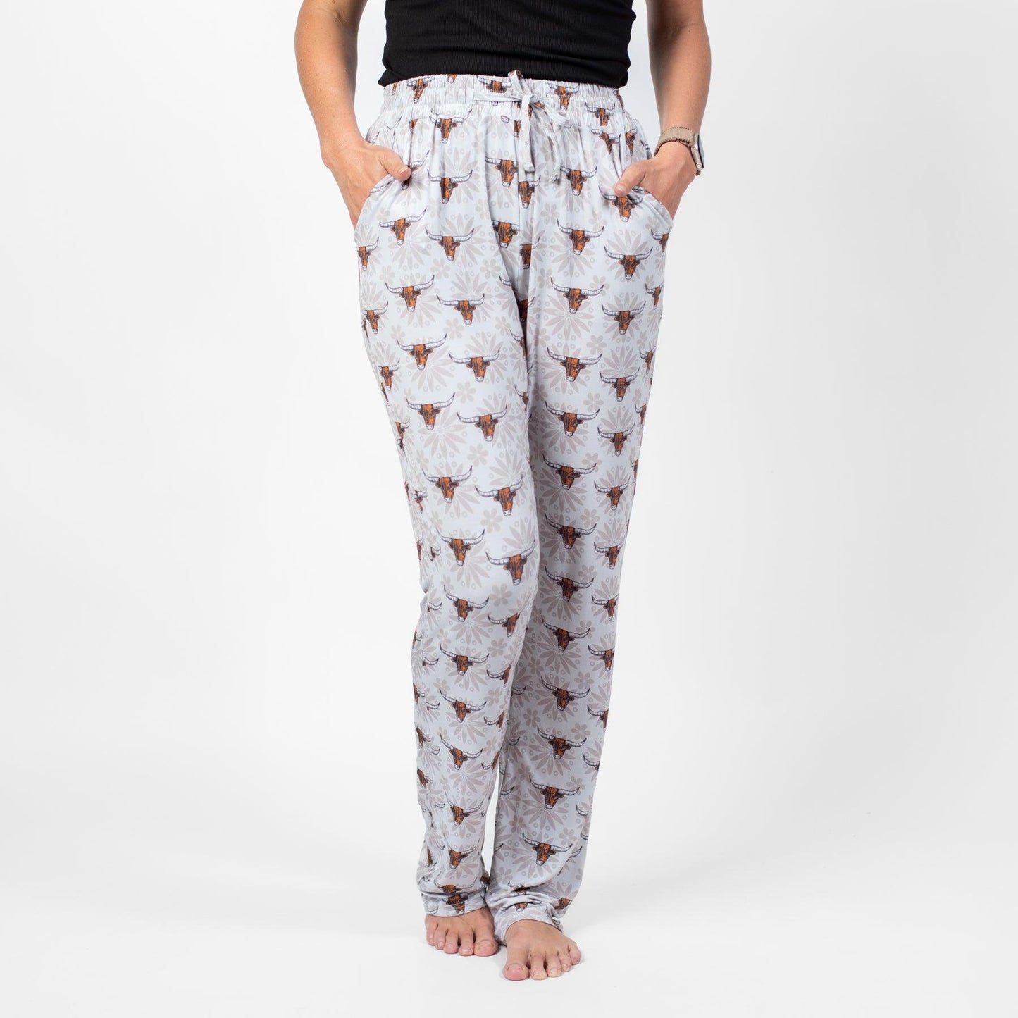 Western Cow Adult Bamboo Pajama Pants