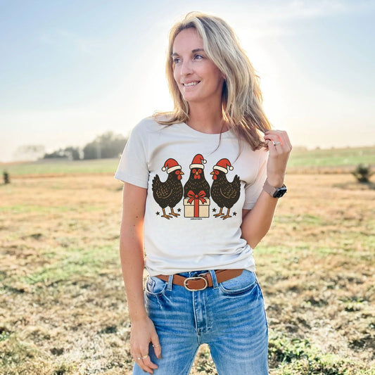 Santa Chickens Tee