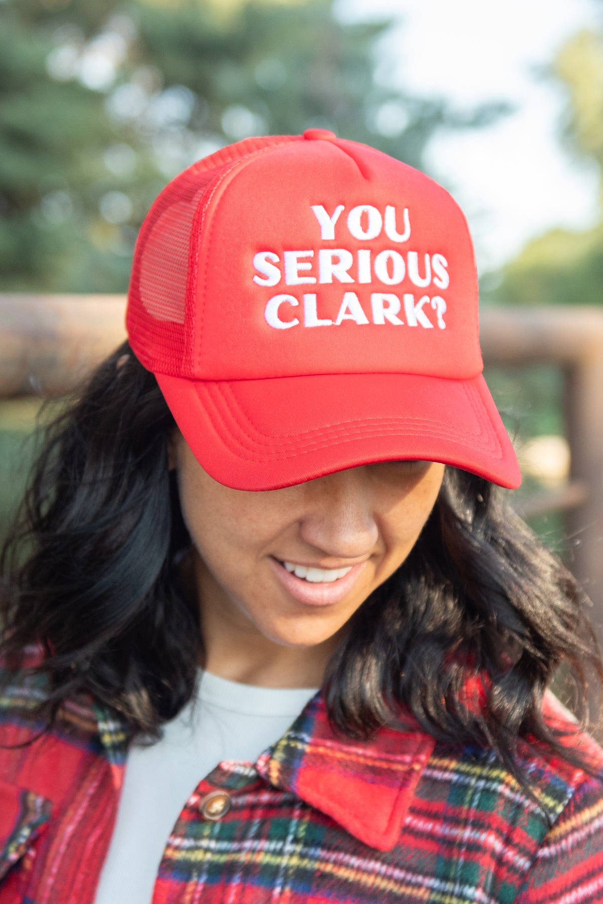 'You Serious Clark?' Embroidered Trucker Hat