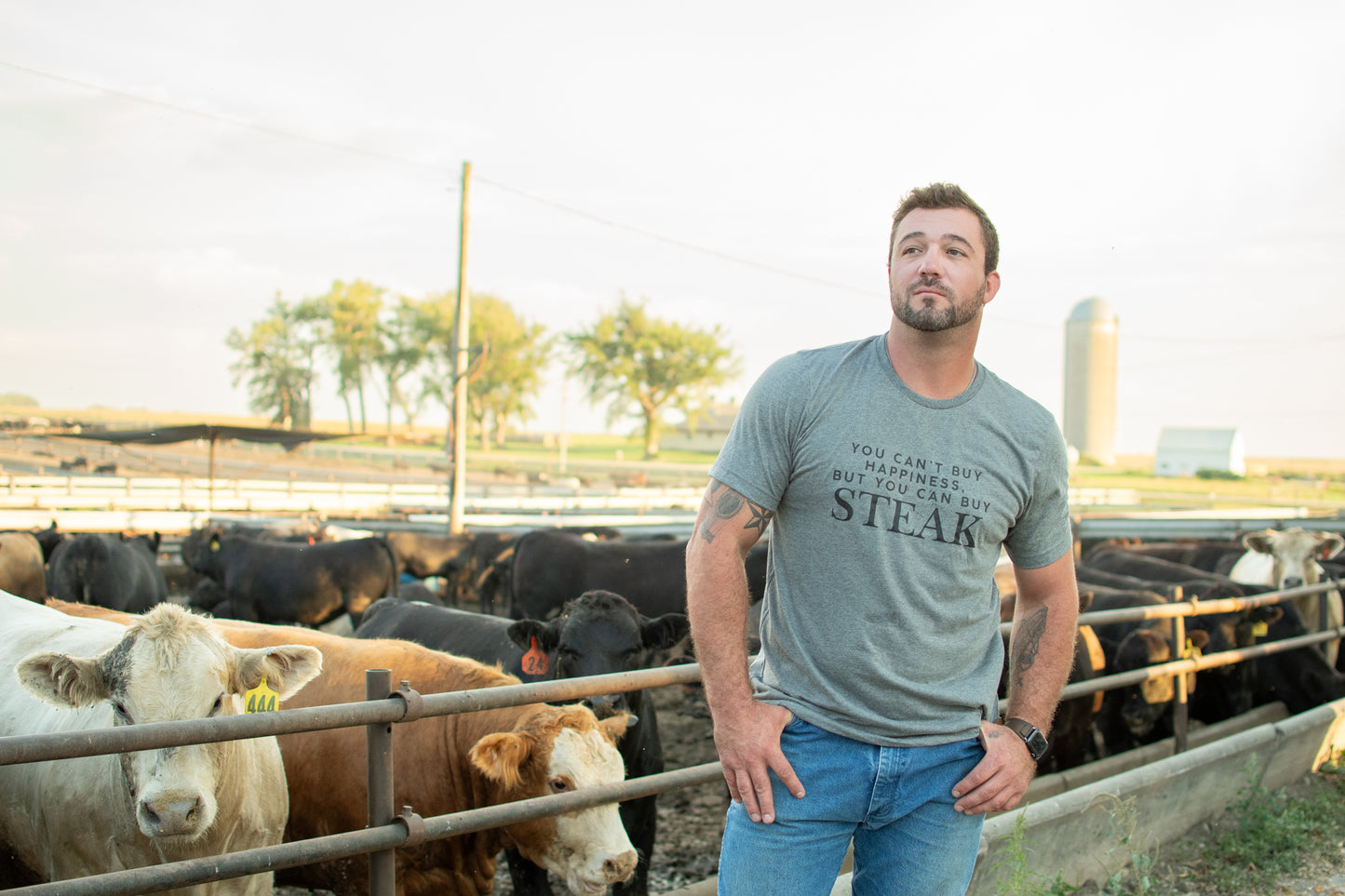 'You Can't Buy Happiness, But You Can Buy Steak' Tee