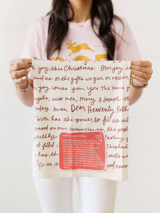 A Christmas Prayer Holiday Kitchen Towel