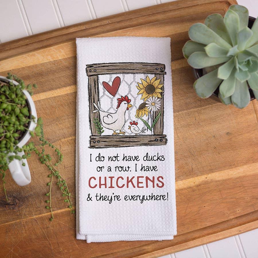 Sarcastic Chicken Waffle Kitchen Towel