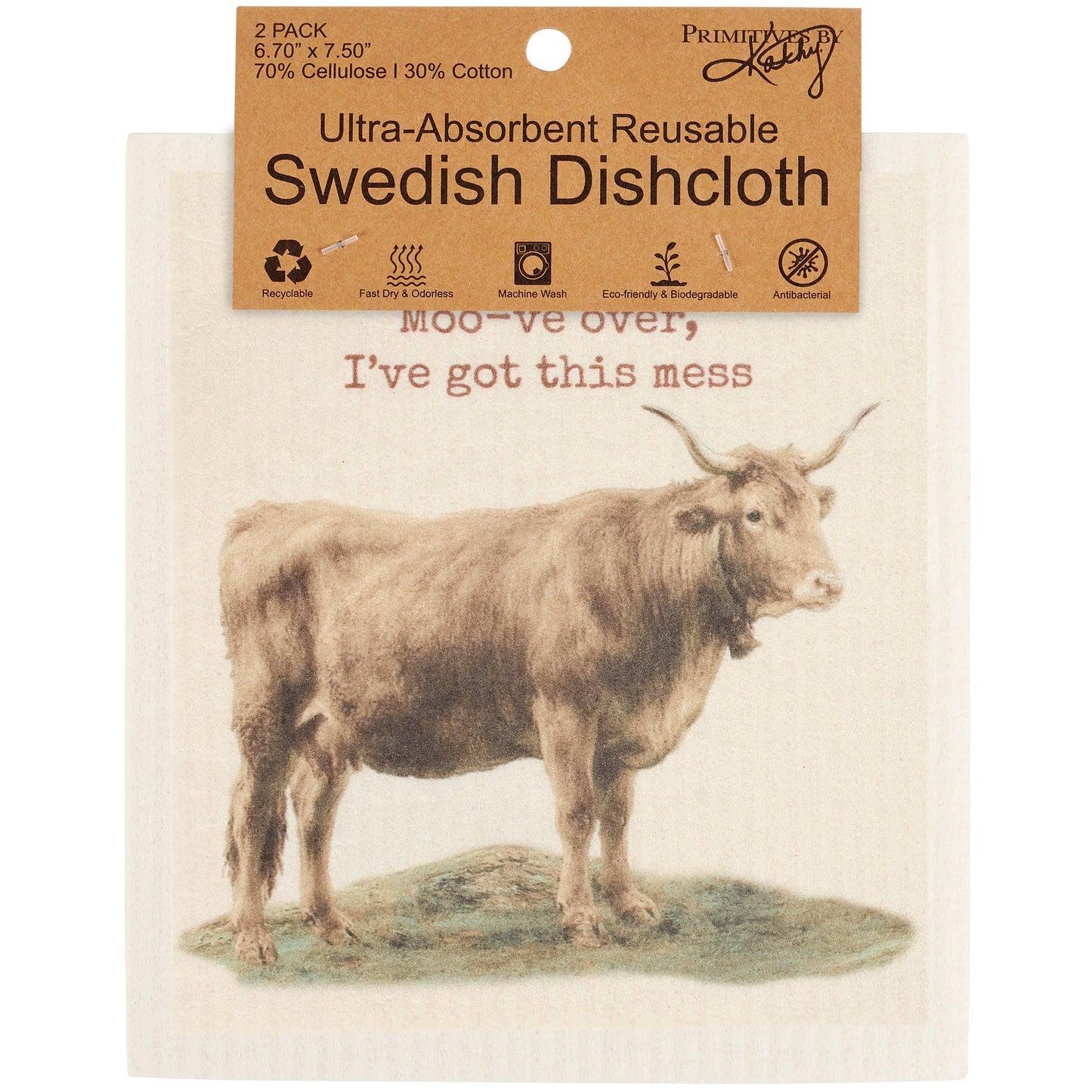 Moove Over I've Got This Mess' Swedish Cloth Set