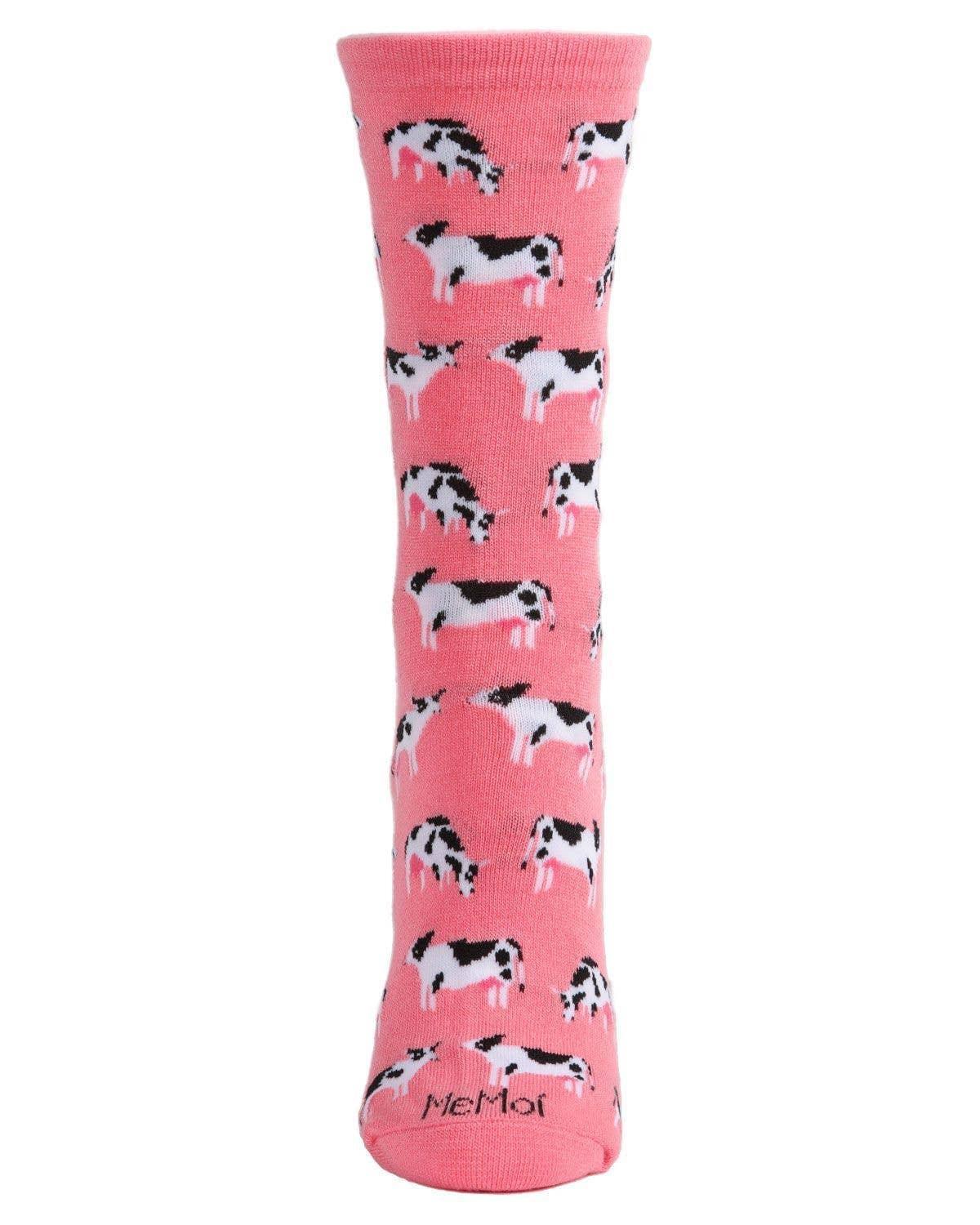 Holstein Cows Bamboo Blend Crew Socks - American Farm Company