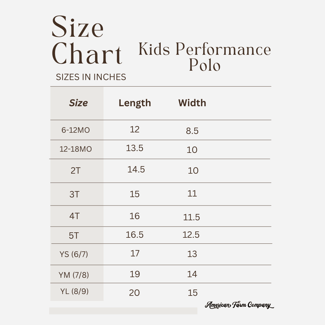 Cow Camo™ Baby/Youth Performance Polo - American Farm Company