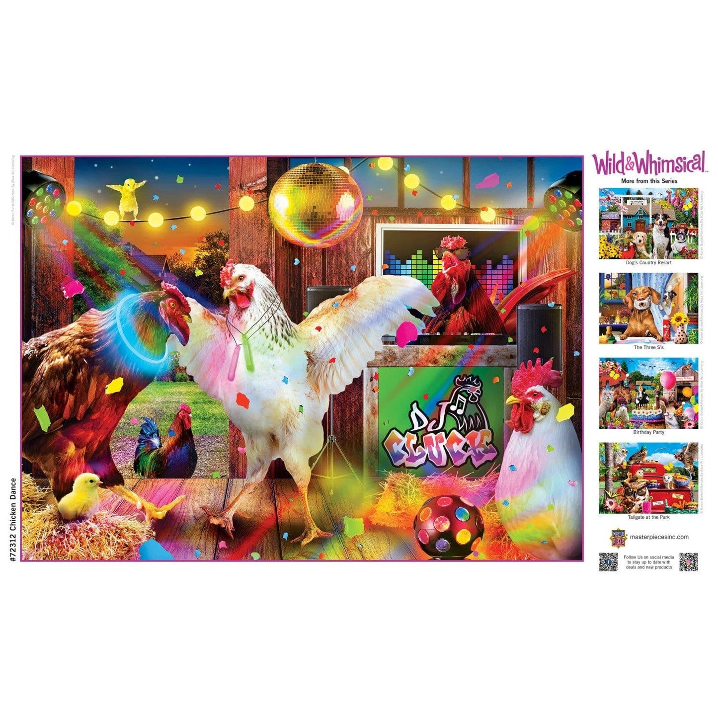 Wild & Whimsical Chicken Dance Puzzle - 1000 Piece - American Farm Company