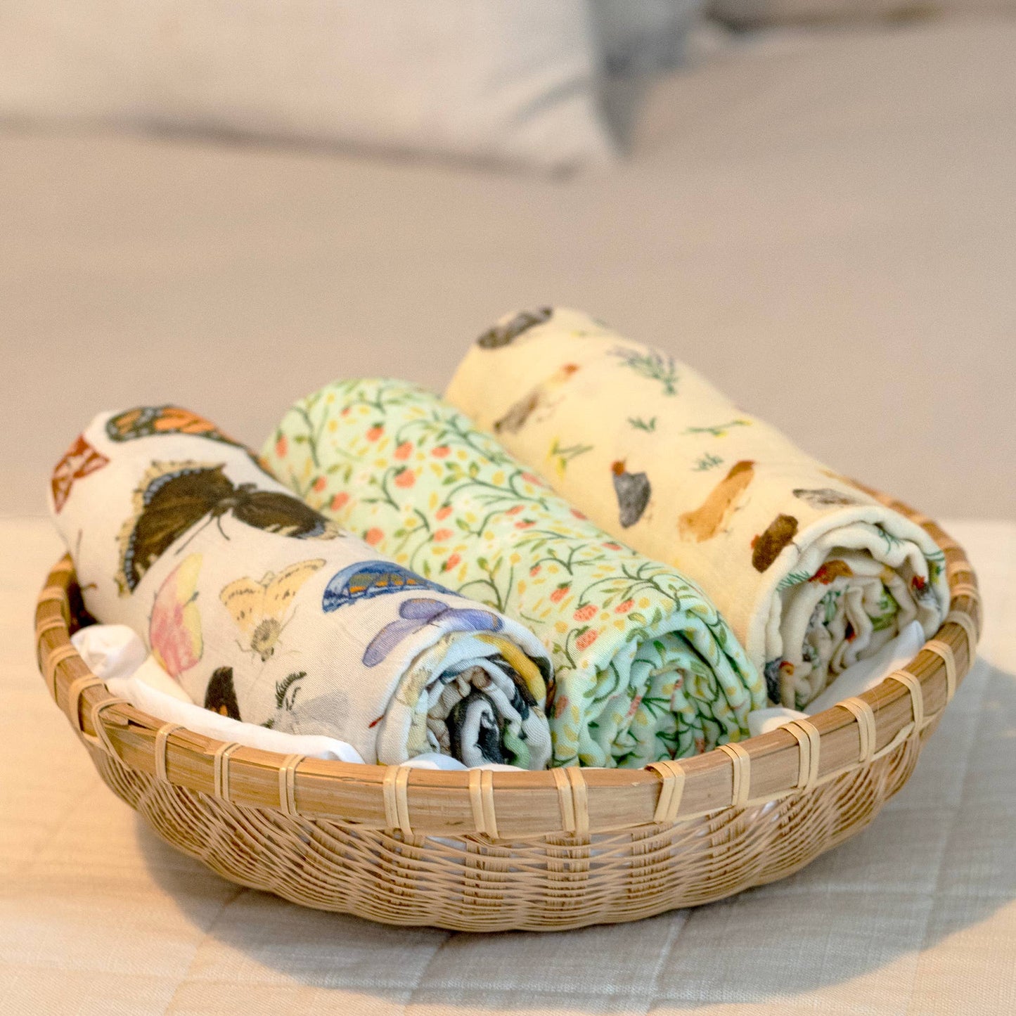 Chicken Meadows Baby Swaddle