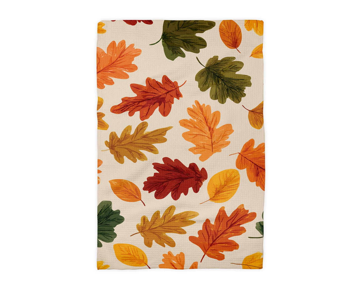 Autumn Leaves Fall Waffle Kitchen Towel