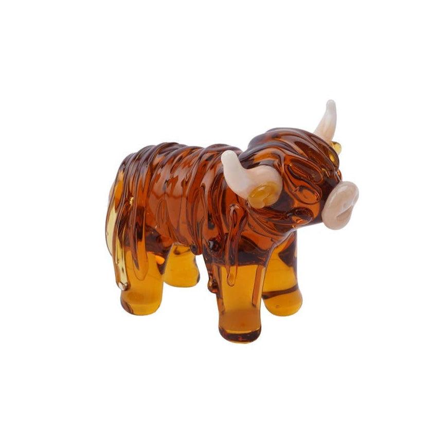 Glass Highland Cow Ornament - American Farm Company