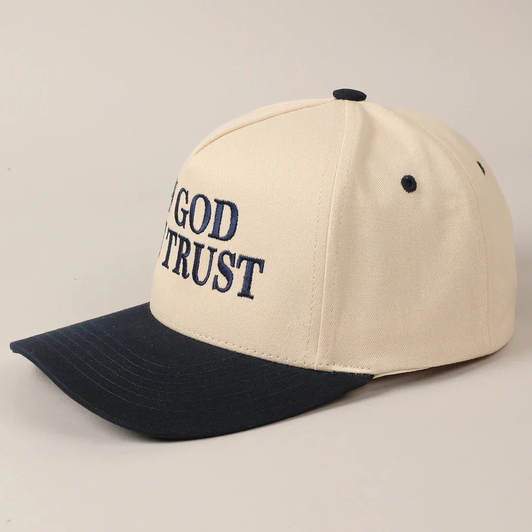 'In God We Trust' Embroidered Two-Tone Canvas Hat