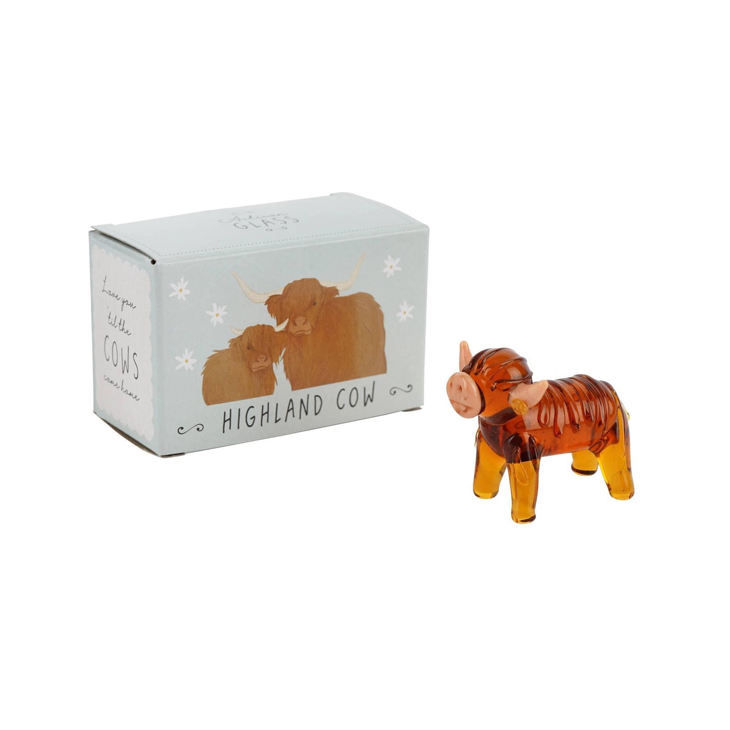 Glass Highland Cow Ornament - American Farm Company