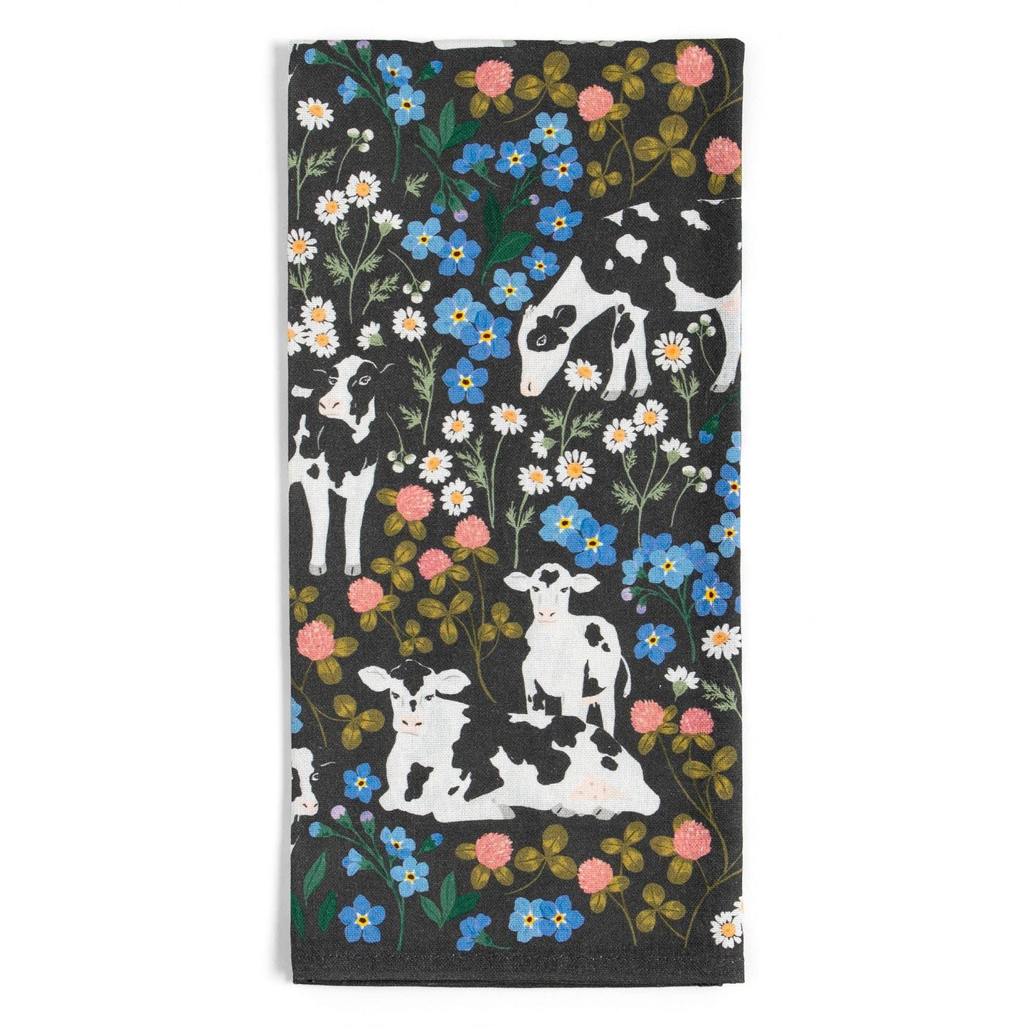 Milk Cows & Flowers Tea Towel - American Farm Company