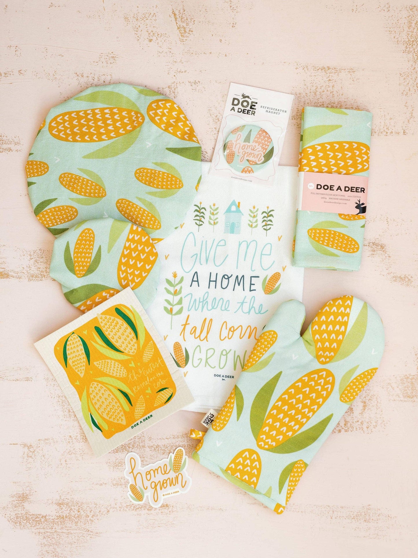 Cutest Kernel on the Cob Swedish Dishcloth