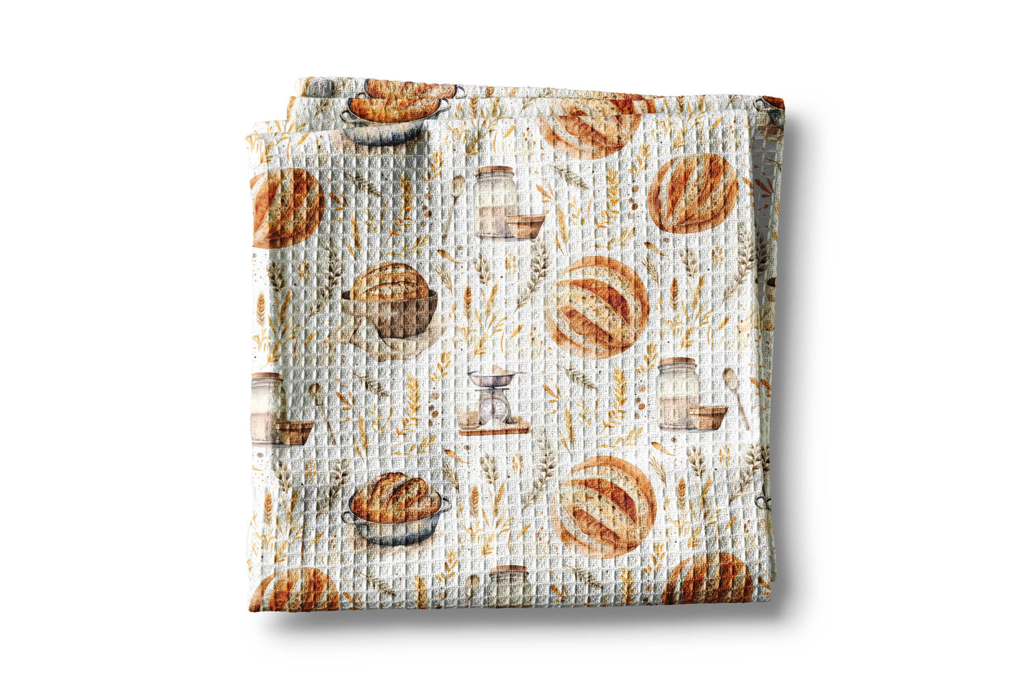 Sourdough Bread Waffle Kitchen Towel
