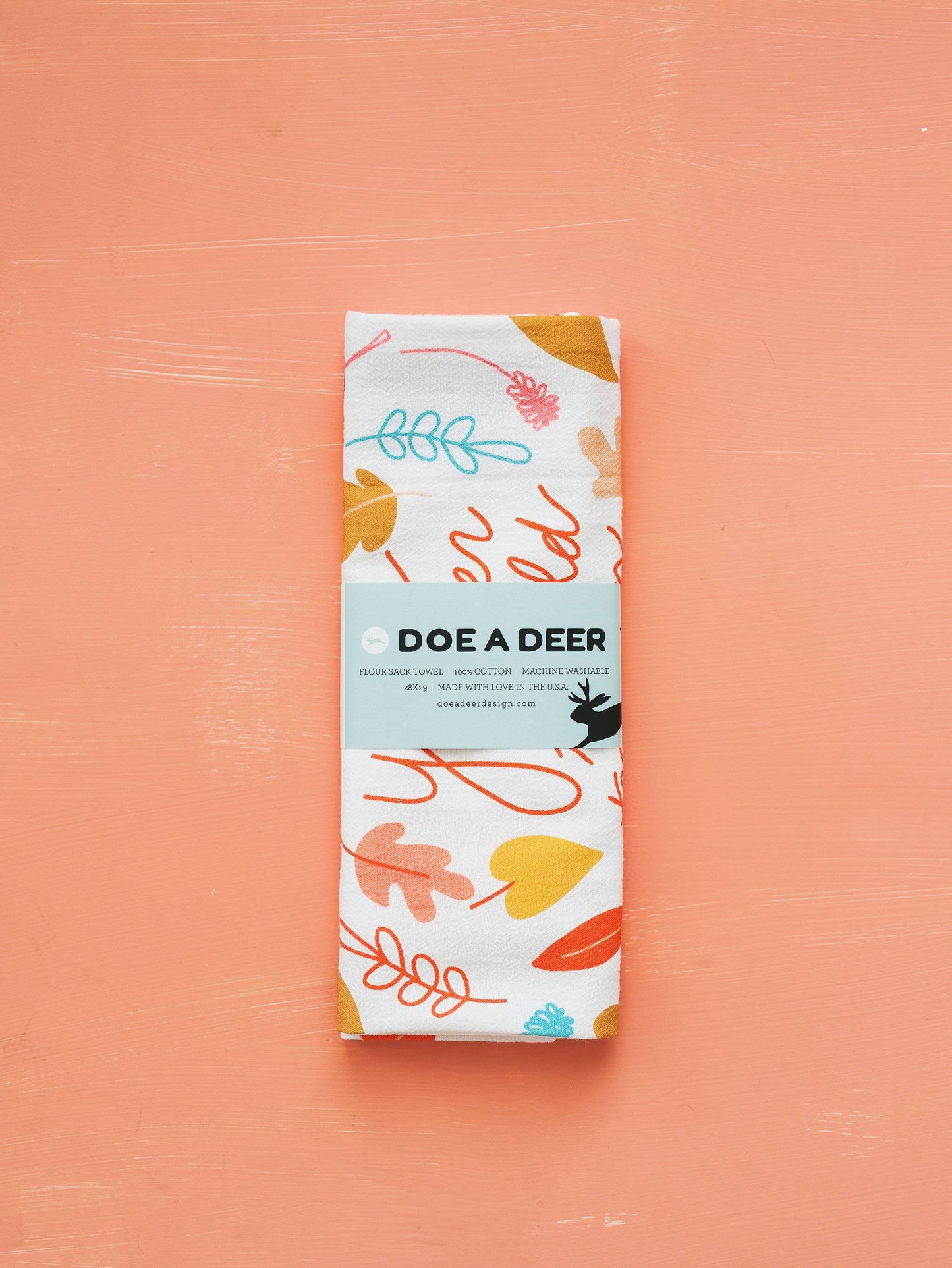 'Jump In The Leaves' Flour Sack Towel