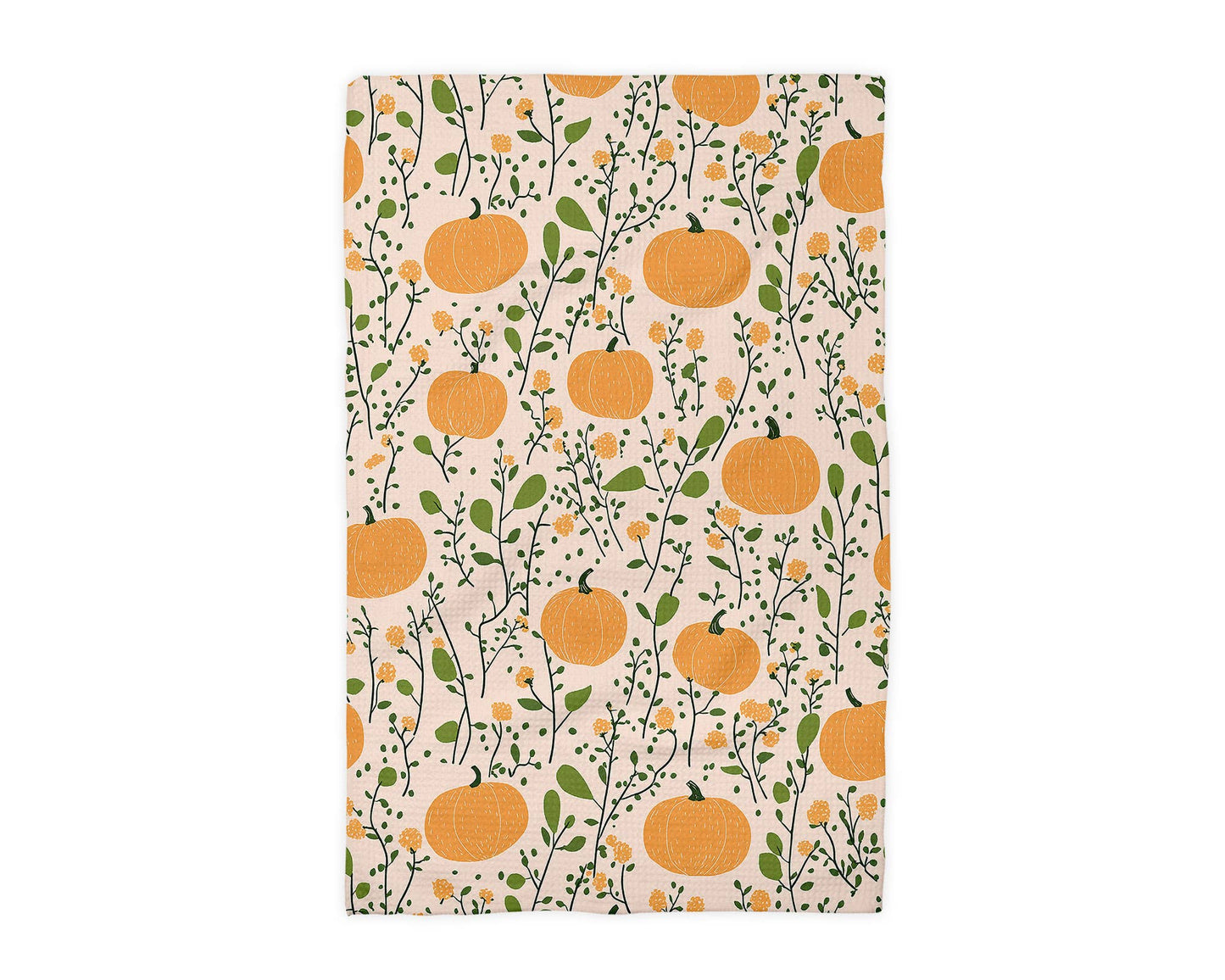 Pumpkin Fall Waffle Kitchen Towel