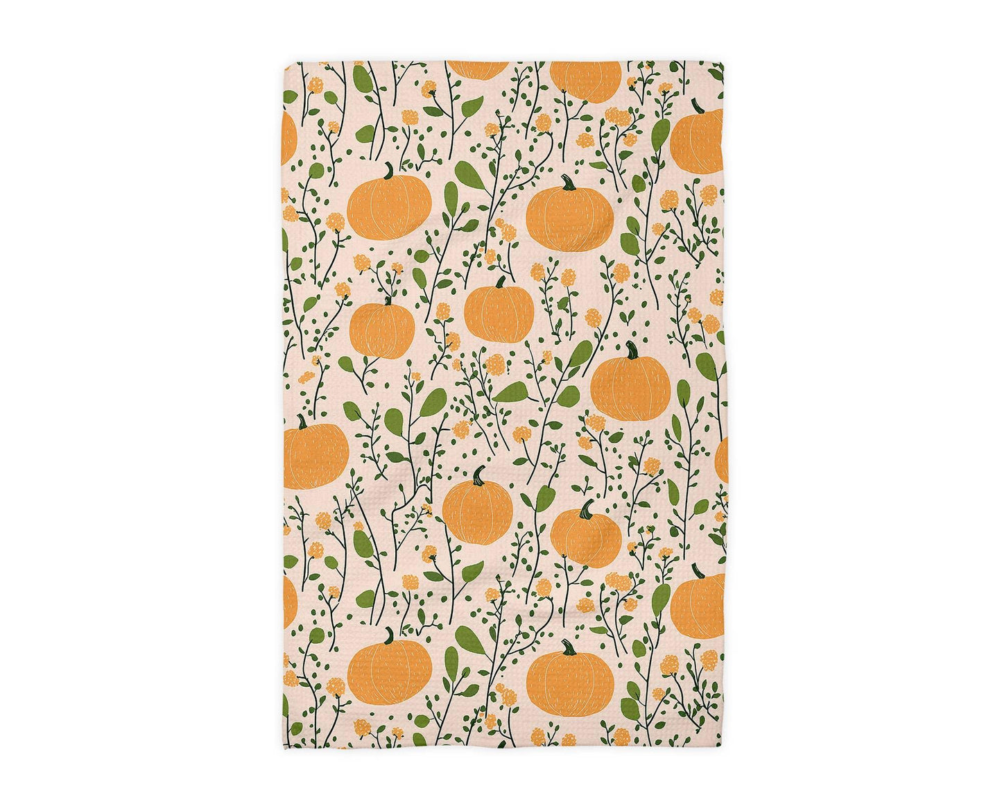 Pumpkin Fall Waffle Kitchen Towel