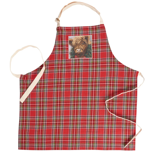 Christmas Highland Cow Apron