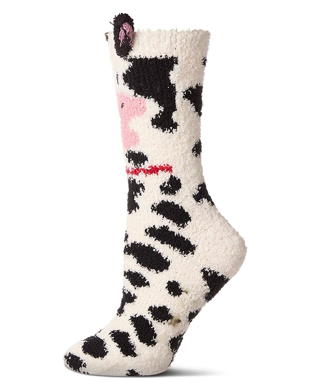 Cow Embellished Plush Socks