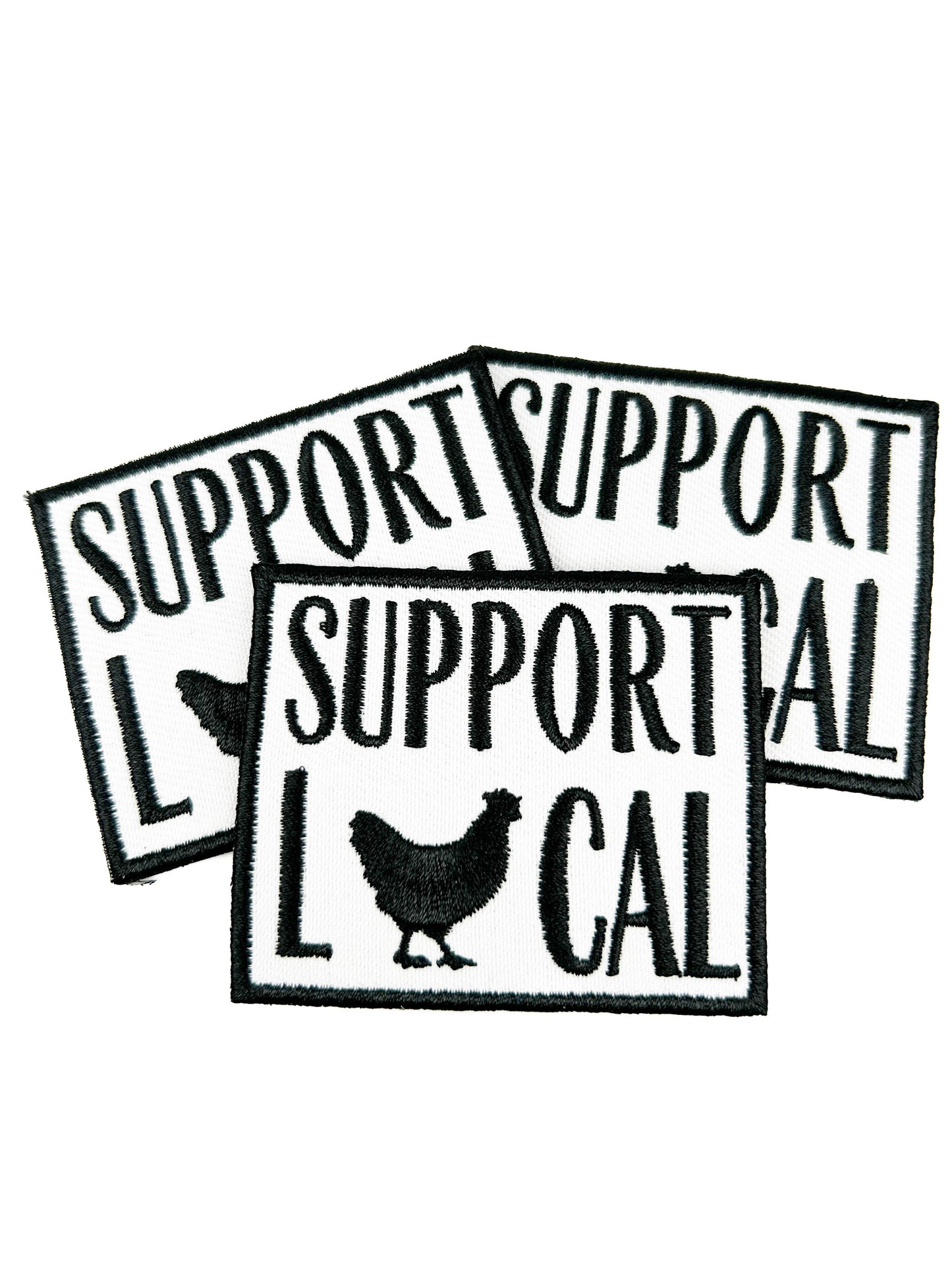 'Support Local' Embroidered Iron-On Patch