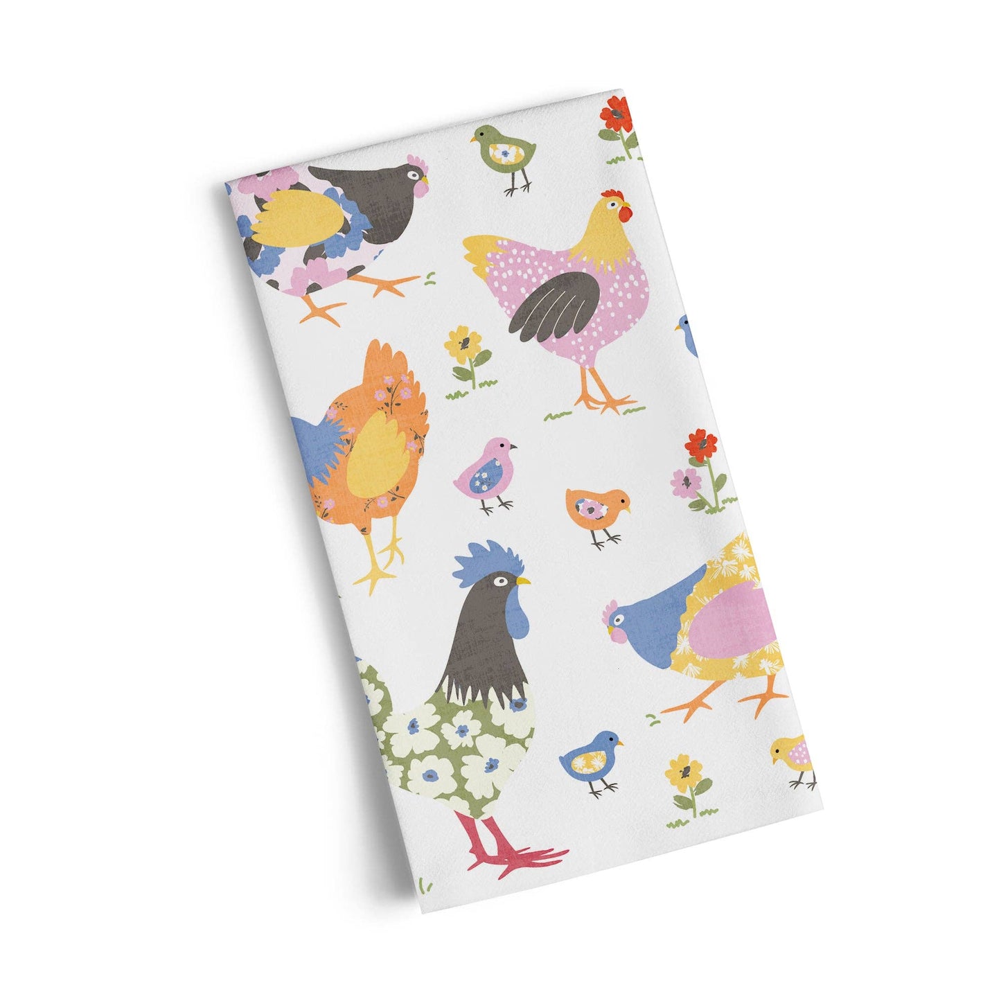 Hens & Chicks Tea Towel