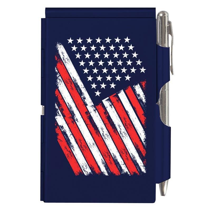 Distressed Flag Flip Notepad - American Farm Company