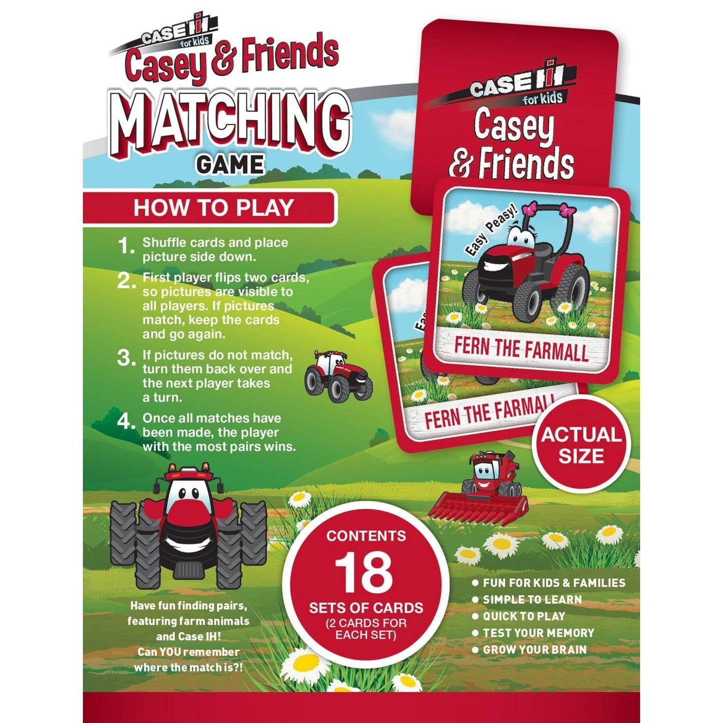 Case IH Casey & Friends Matching Game - American Farm Company