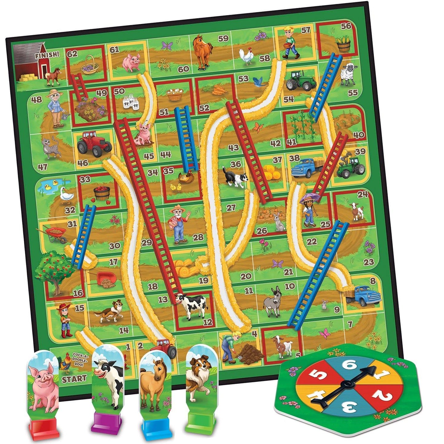 Old MacDonald's Farm 'Slides & Ladders' Board Game - American Farm Company