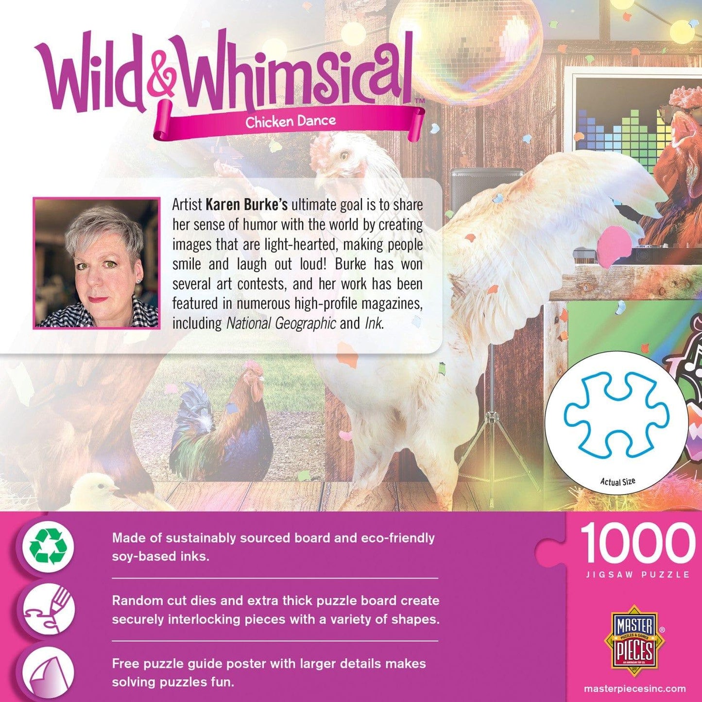 Wild & Whimsical Chicken Dance Puzzle - 1000 Piece - American Farm Company