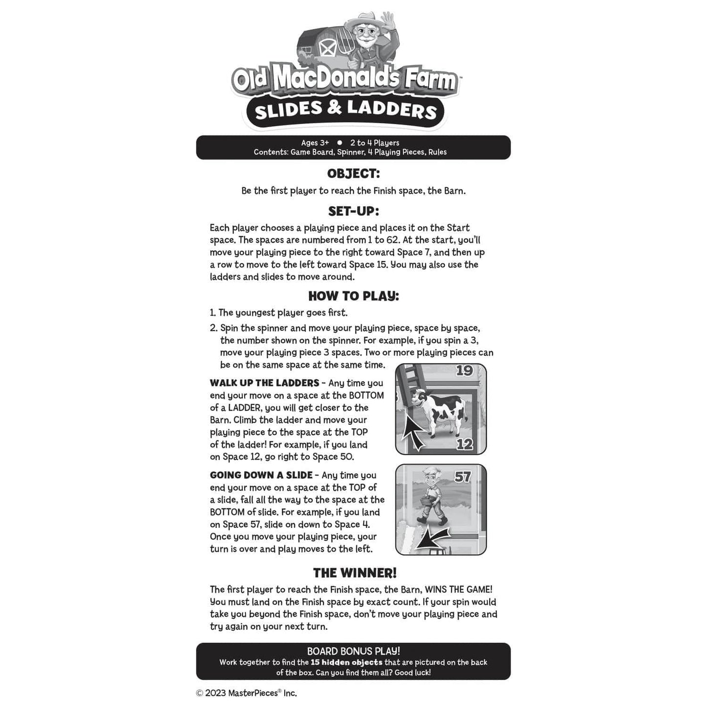 Old MacDonald's Farm 'Slides & Ladders' Board Game - American Farm Company